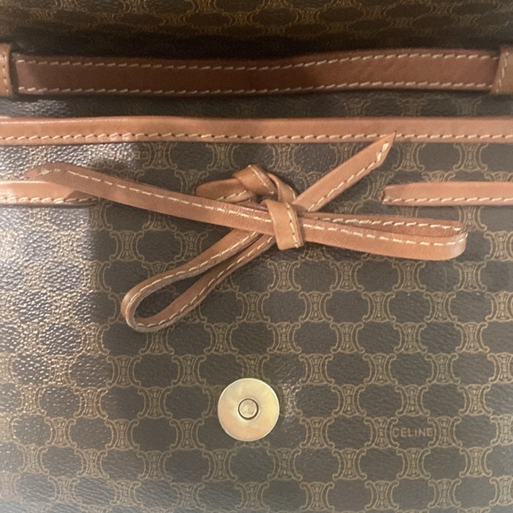 AS IS - CELINE Macadam Canvas Bag PVC Brown Authentic - Picture 5 of 16